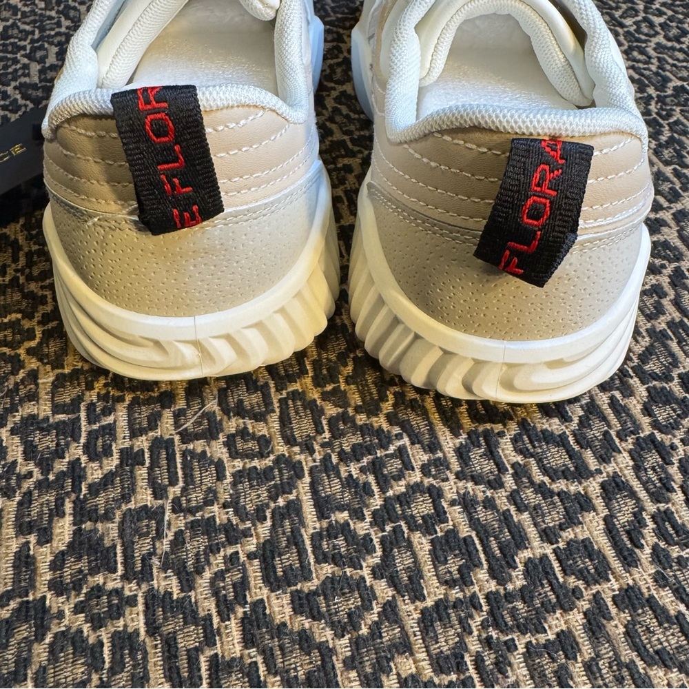Women’s Beige and Cream Low-Top Sneakers - Picture 3 of 5